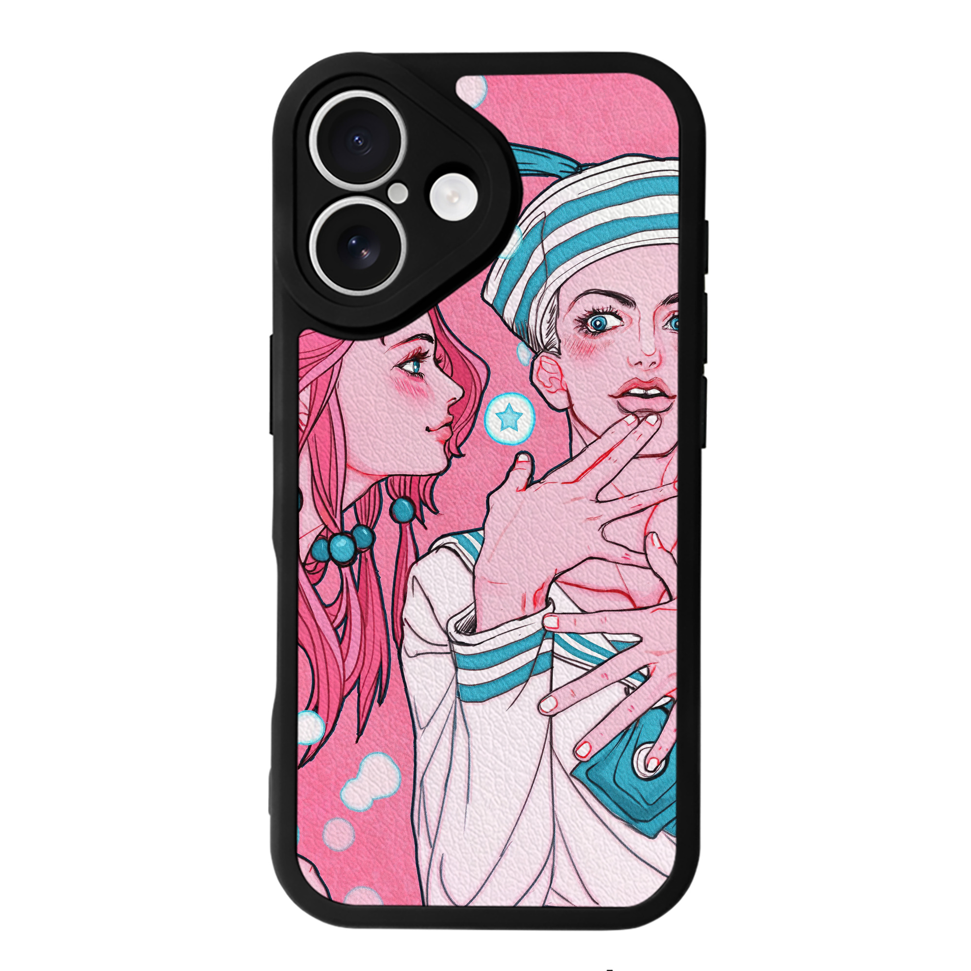 （画像用） ジョジョの奇妙な冒険 JoJo's Bizarre Adventure 【iPhone 16シリーズ対応】シリコンスマホケース（レザー調） 材質：シリコン